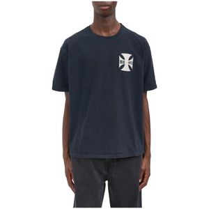 Rhude, Heren, Tops, Blauw, Maat: S Katoen,