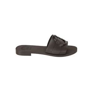 Moncler Zwarte Slides Schoenen Sandalen , Black , Dames , Maat: 39 EU