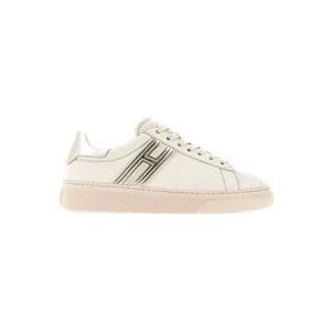 Hogan Metallic leren sneakers met uitneembare binnenzool , White , Dames , Maat: 36 EU