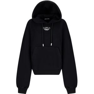 Off White, Heren, Sweatshirts & Hoodies, Zwart, Maat: L Katoen,