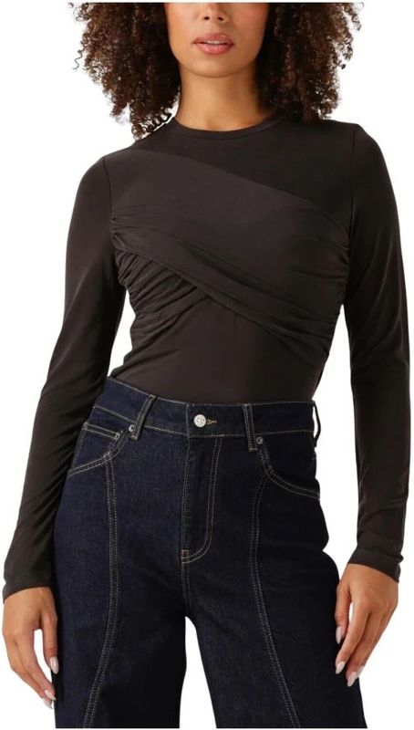 Co'Couture, Dames, Tops, Grijs, Maat: XS Modal,