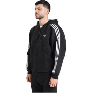 adidas Originals - Adicolor Spacer - Zip-through Hoodie - Zwart - Oversized