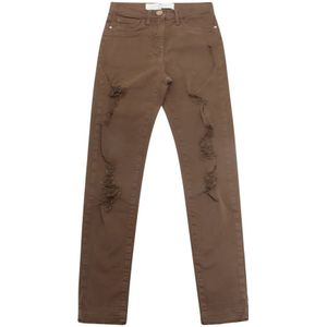 Elisabetta Franchi, Dames, Jeans, Bruin, Maat: W25