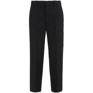 Gucci, Dames, Broeken, Zwart, Maat: XS Wol,