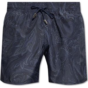 Etro, Heren, Badkleding, Blauw, Maat: S Poliester,