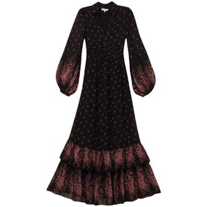 BY Timo, Dames, Jurken, Veelkleurig, Maat: M Viscose,