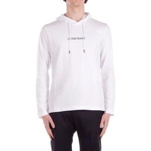 Guess - Hoodie - Wit - Heren - Katoen