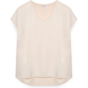 Fiorella Rubino, Dames, Blouses & Shirts, Beige, Maat: S Satijn,