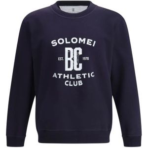 Brunello Cucinelli, Heren, Sweatshirts & Hoodies, Blauw, Maat: M Katoen,