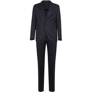 Tagliatore, Heren, Pakken, Blauw, Maat: 2XL Wol,