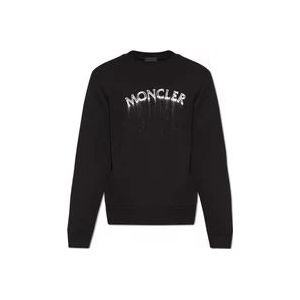 Moncler Sweatshirt met logo , Black , Heren , Maat: 2XL