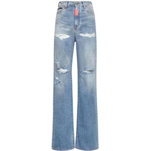 Philipp Plein, Dames, Jeans, Blauw, Maat: W25 Denim,