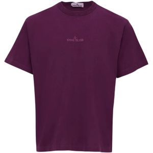 Stone Island, Heren, Tops, Rood, Maat: S Katoen,