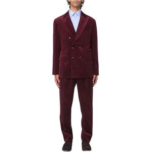 Brunello Cucinelli, Heren, Pakken, Rood, Maat: XL Corduroy,