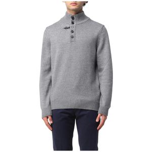 Fay, Heren, Truien, Grijs, Maat: 2XL