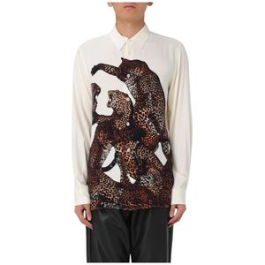 Just Cavalli, Heren, Overhemden, Veelkleurig, Maat: M Zijde,