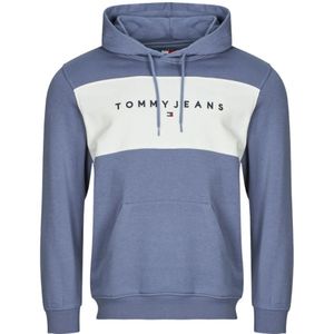 Tommy Jeans, Heren, Sweatshirts & Hoodies, Veelkleurig, Maat: 3XL Katoen,