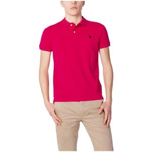 U.s. Polo Assn., Heren, Tops, Roze, Maat: M Katoen,