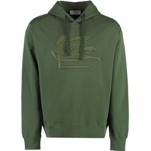 Etro, Heren, Sweatshirts & Hoodies, Groen, Maat: M Katoen,