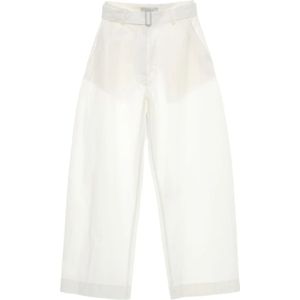 Studio Nicholson, Dames, Broeken, Wit, Maat: XS