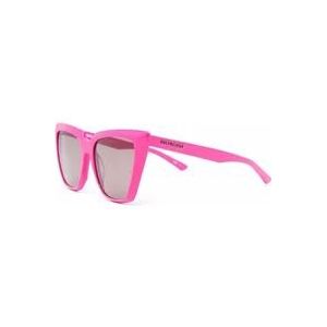 Balenciaga Paarse zonnebril verhoogt dagelijkse stijl , Pink , Dames , Maat: 55 MM