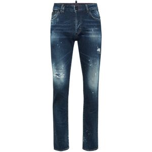 Philipp Plein, Heren, Jeans, Blauw, Maat: W30 Katoen,