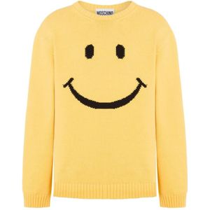 Moschino, Heren, Truien, Geel, Maat: M Katoen,