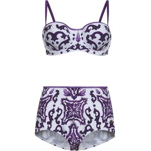 Dolce & Gabbana, Dames, Badkleding, Paars, Maat: M Polyamide,