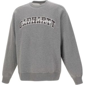 Carhartt Wip, Heren, Sweatshirts & Hoodies, Grijs, Maat: M Katoen,