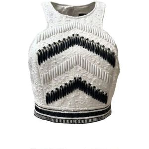 Elisabetta Franchi, Dames, Tops, Veelkleurig, Maat: M Tweed,