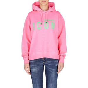 Dsquared2, Dames, Sweatshirts & Hoodies, Roze, Maat: XS Katoen,