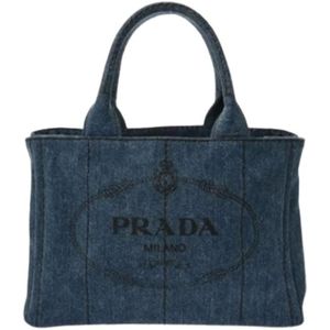 Prada Vintage, Dames, Pre-owned, Blauw, Maat: ONE Size Denim,