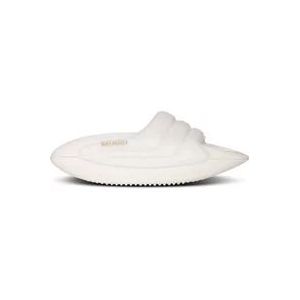 Balmain B-It gewatteerde leren muilen , White , Dames , Maat: 38 EU