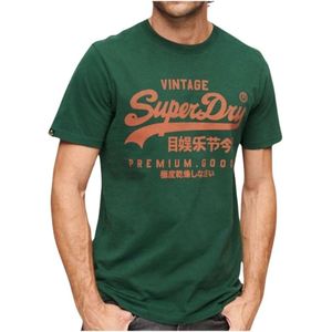 Superdry, Heren, Tops, Groen, Maat: S Katoen,