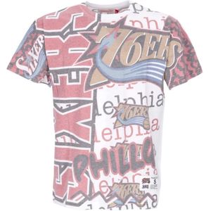 Mitchell & Ness, Heren, Tops, Roze, Maat: XL