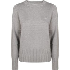 Sun68, Dames, Truien, Grijs, Maat: S