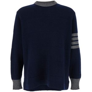 Thom Browne, Heren, Truien, Blauw, Maat: S Wol,