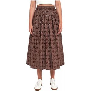 Weekend Max Mara, Dames, Rokken, Bruin, Maat: L Katoen,