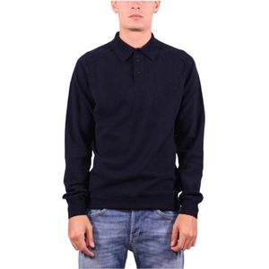 Roberto Collina, Heren, Tops, Blauw, Maat: L Wol,