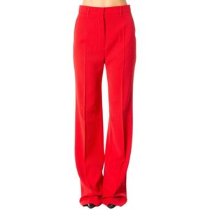 Max Mara Studio, Dames, Broeken, Rood, Maat: S Wol,