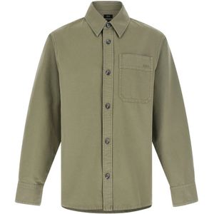 A.P.C. - Klassiek Logo Overshirt - Groen - Katoen