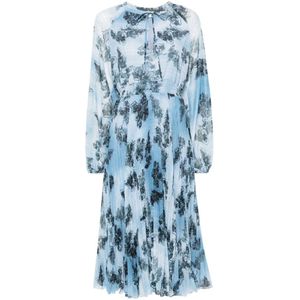 Ermanno Scervino, Dames, Jurken, Blauw, Maat: S Poliester,