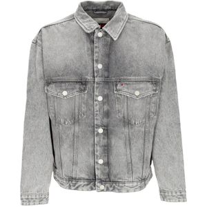 Tommy Hilfiger, Heren, Jassen, Grijs, Maat: XS Denim,