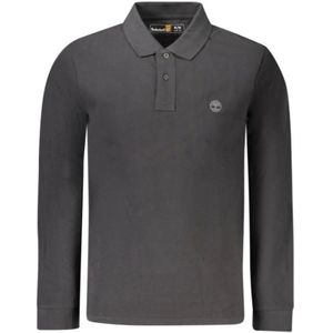 Timberland, Heren, Tops, Zwart, Maat: M Katoen,