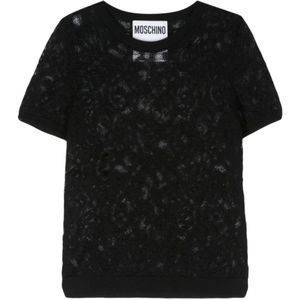 Moschino, Dames, Truien, Zwart, Maat: XS Katoen,