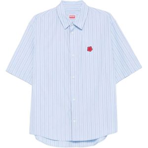 Kenzo, Heren, Overhemden, Blauw, Maat: M Katoen,