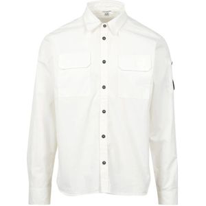 C.p. Company, Heren, Overhemden, Wit, Maat: L Katoen,
