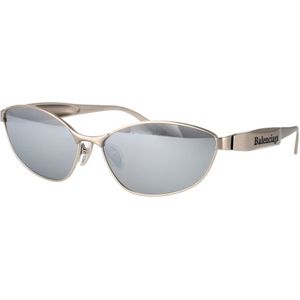 Balenciaga - BB0356S 004 - Zonnebril - Zilver - Metaal - Kattenoog