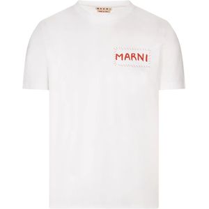 Marni, Heren, Tops, Wit, Maat: L Jersey,