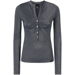 Pinko, Dames, Truien, Blauw, Maat: S Viscose,